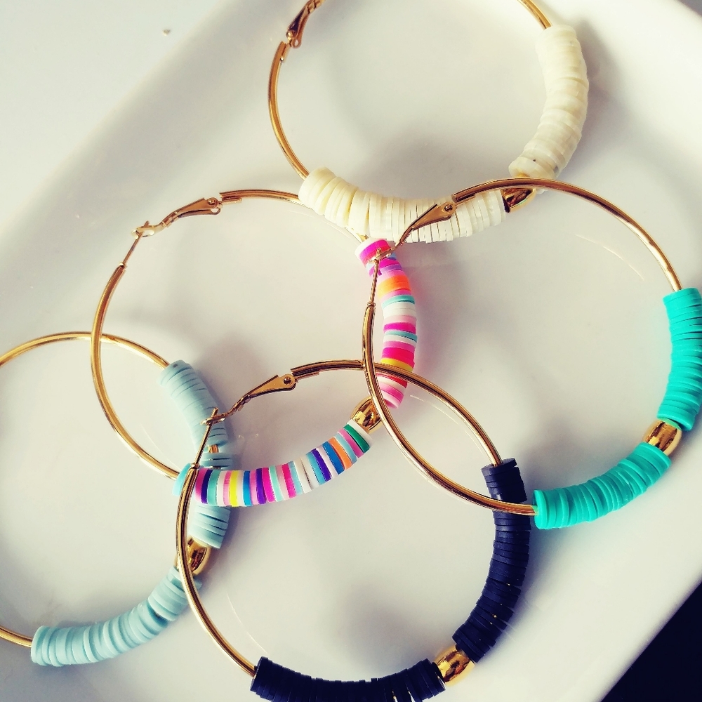 Stainless steel colorful hoops